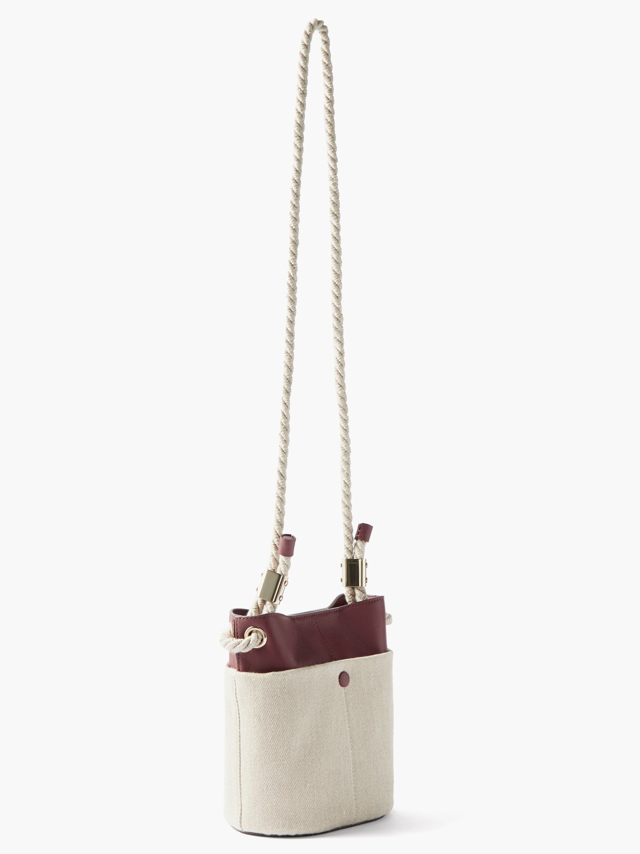 Tie Dye Linen And Raffia Bucket Bag in Multicoloured - Chloe