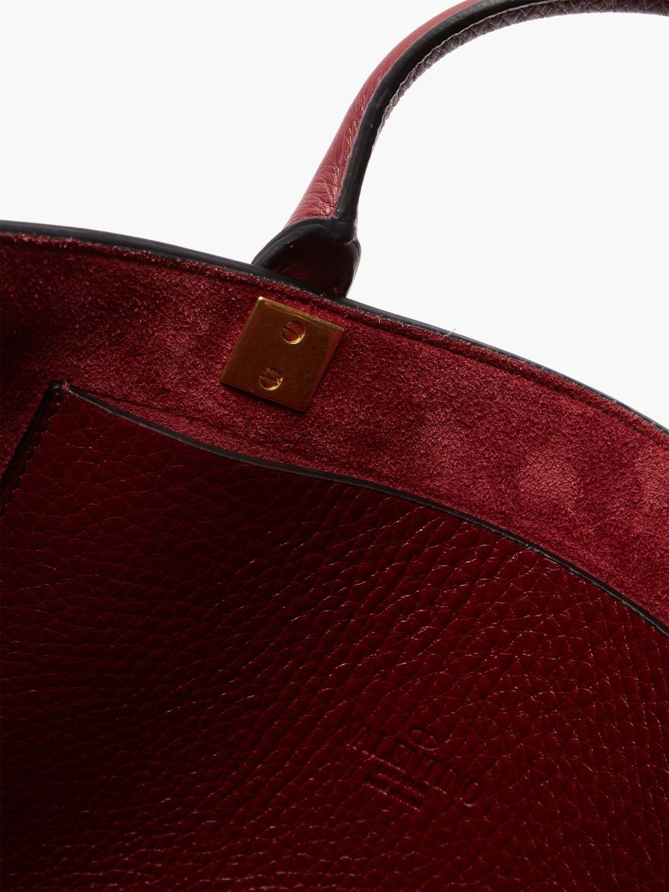 VALENTINO GARAVANI - Rockstud large grained-leather tote bag
