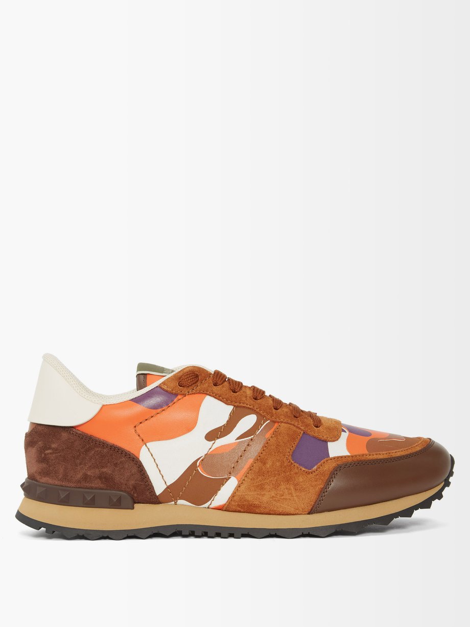 Rockrunner suede and trainers Brown Valentino MATCHESFASHION