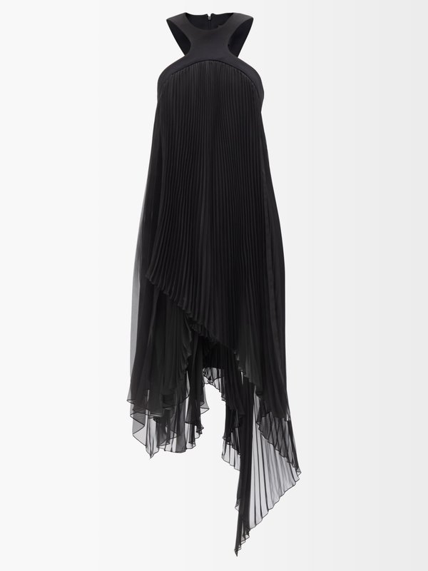 Givenchy Robe plissée à ourlet asymétrique