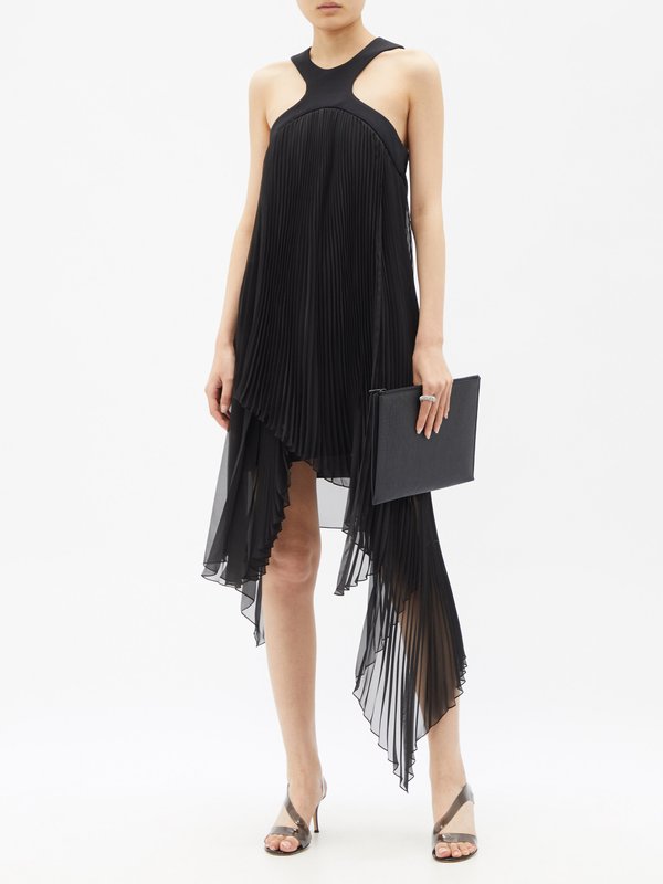 Givenchy Asymmetric-hem pleated dress