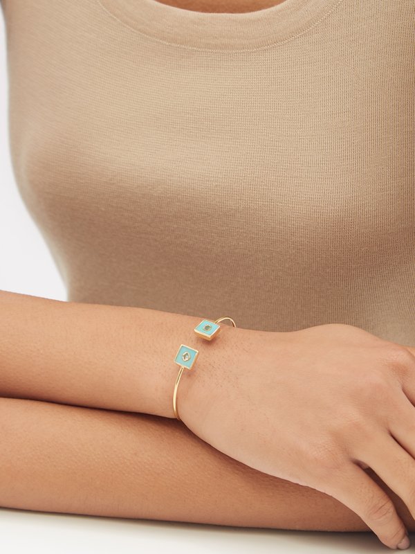 Jade Jagger Diamond, turquoise & 18kt gold bracelet