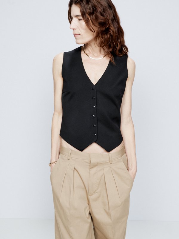 Raey Fitted single-breasted waistcoat