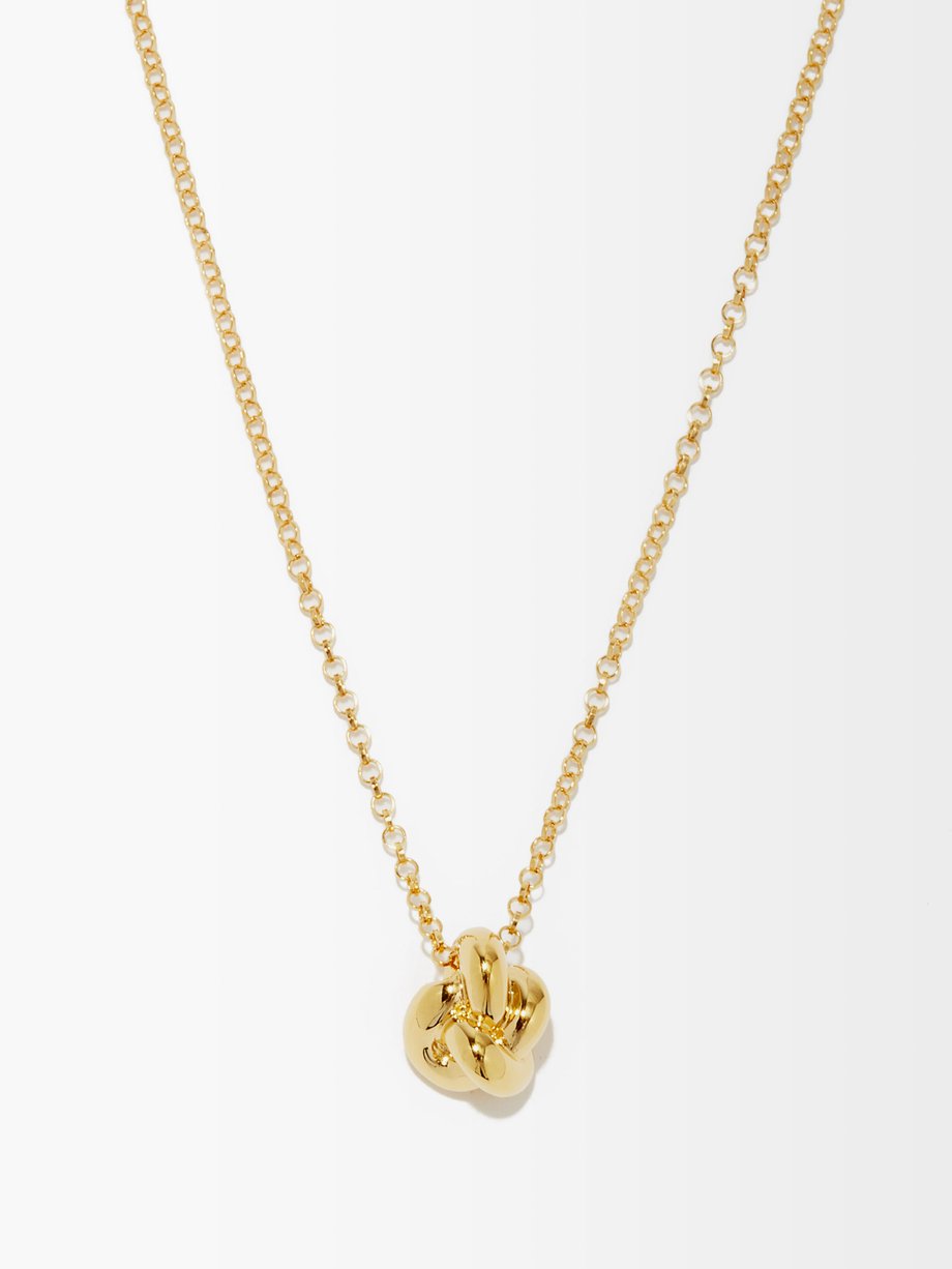 Otiumberg Knot long 14kt gold-vermeil necklace