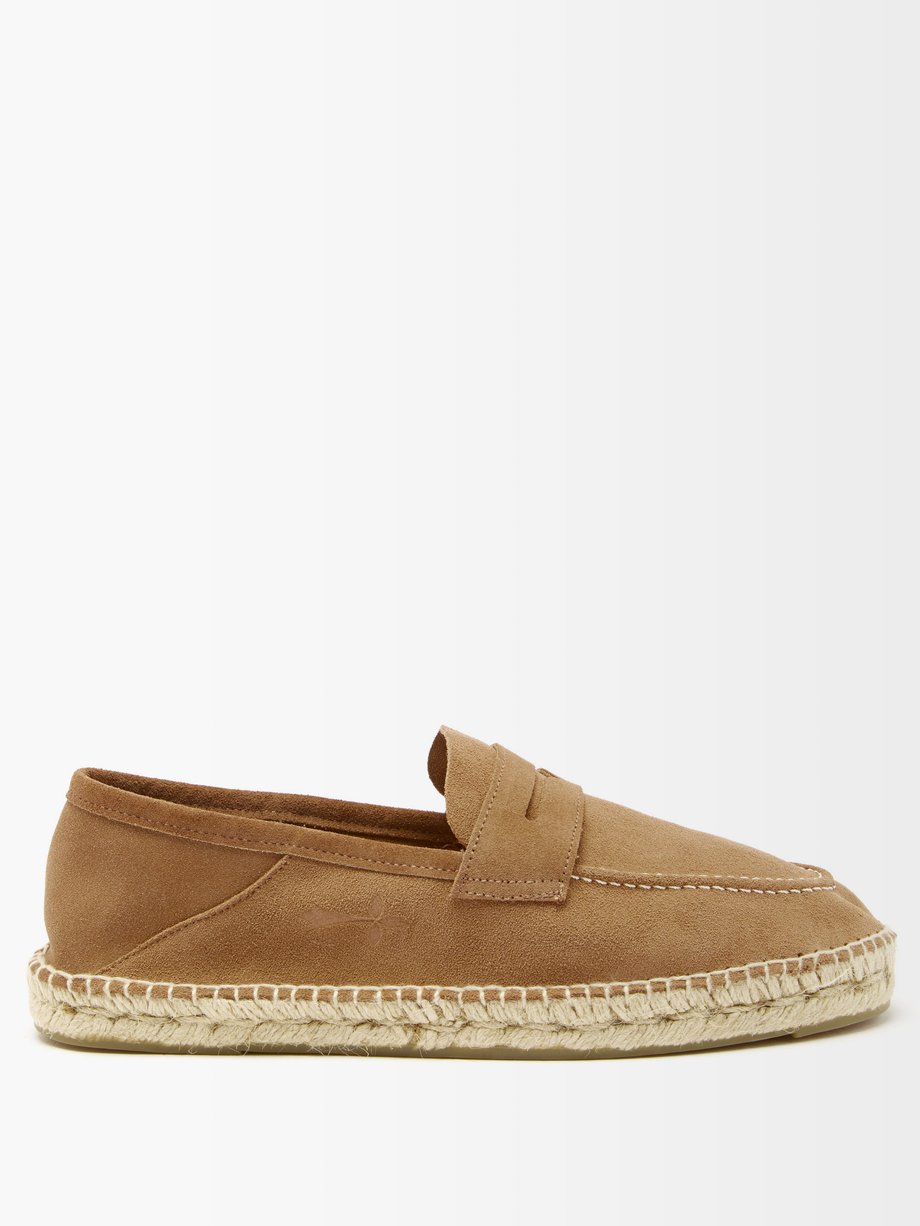 Neutral Hamptons suede loafers | Manebí | MATCHESFASHION US