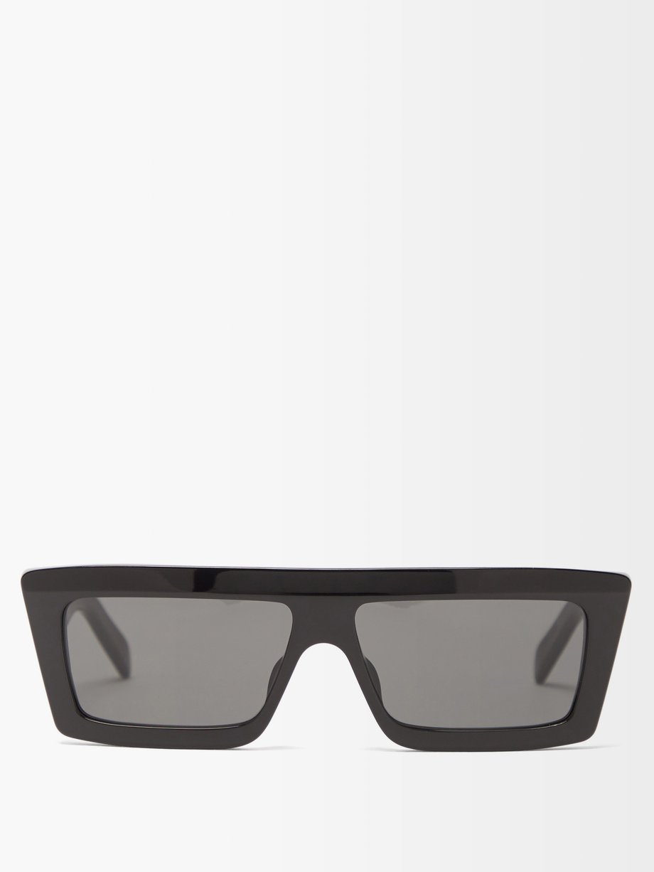Black Flat-top acetate sunglasses | Celine Eyewear | MATCHES UK