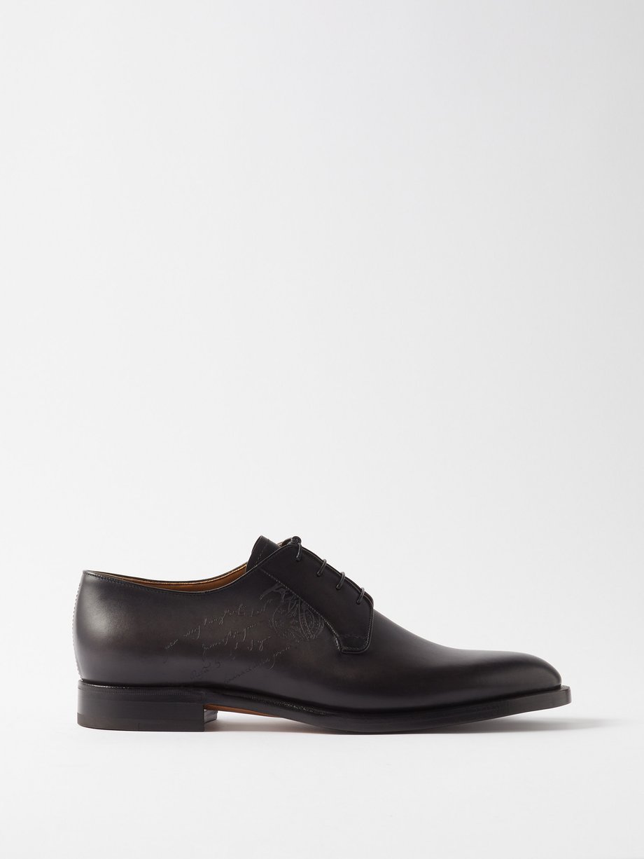 Black Scritto leather derby shoes | Berluti | MATCHESFASHION UK