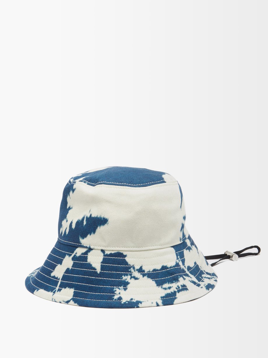 Blue Floral-print cotton-blend bucket hat | Erdem | MATCHESFASHION US
