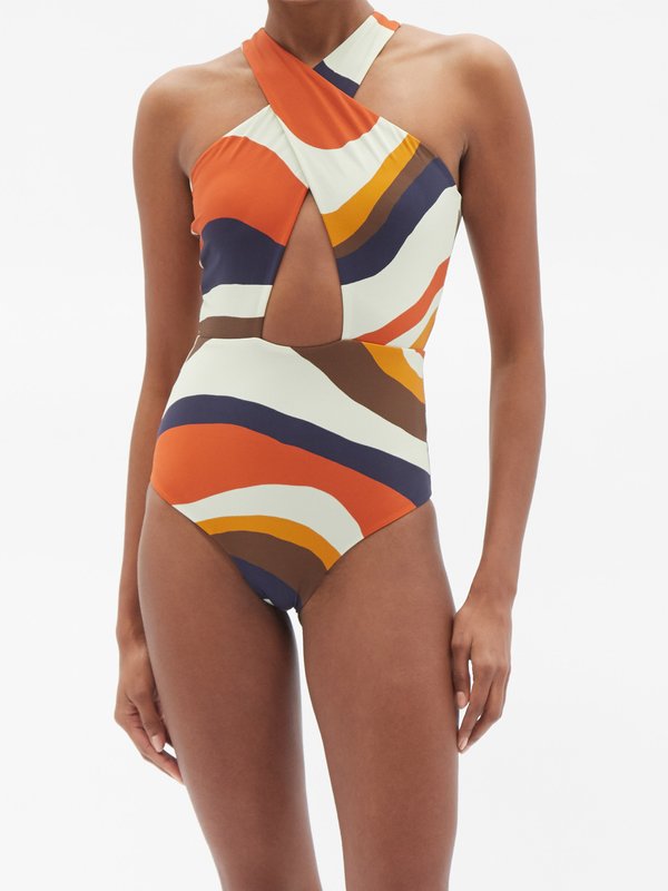 Cala de la Cruz Susana crossover cutout swimsuit