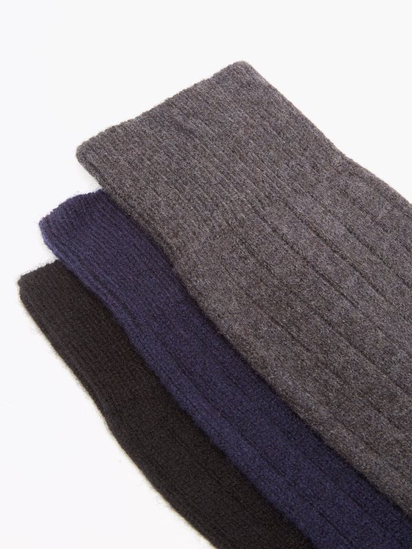 Pantherella Pack of three Waddington cashmere-blend socks