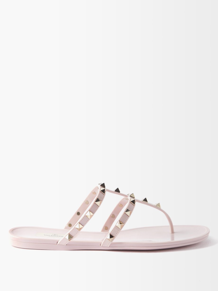 Pink Rockstud PVC jelly sandals | Valentino | MATCHESFASHION UK