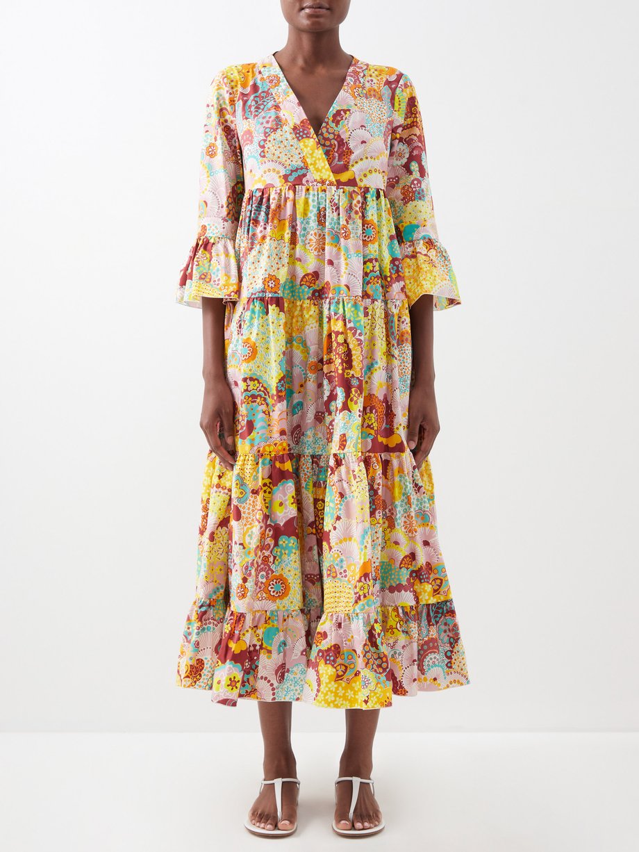 Multicoloured Jennifer Jane cotton-poplin maxi dress | La DoubleJ ...
