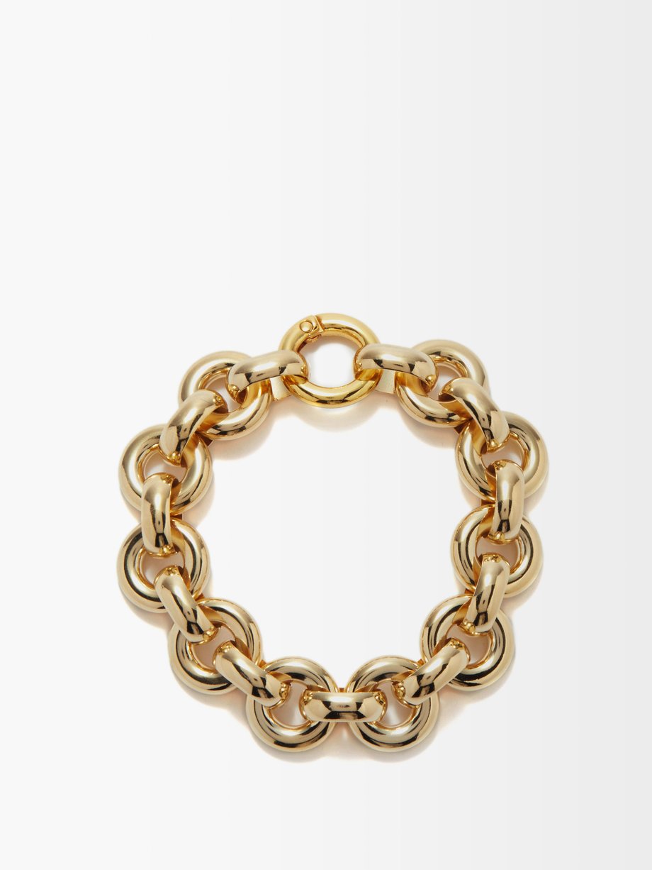 Gold Cinza 14kt gold-plated bracelet | Laura Lombardi