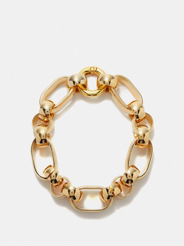 Laura Lombardi Elena 14kt gold-plated rope-chain bracelet
