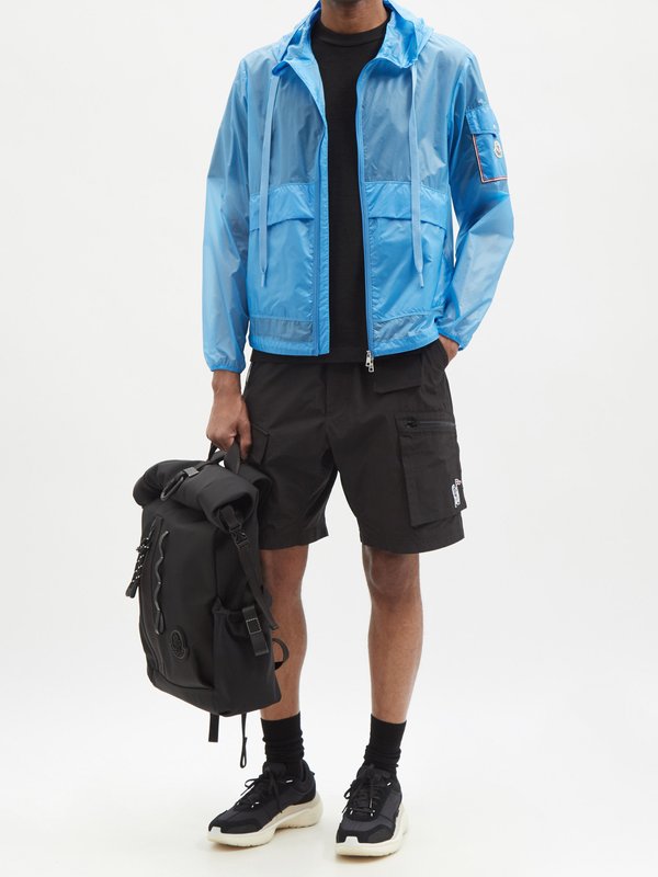 Blue Ebizo printed ripstop-nylon hooded jacket | Moncler | MATCHES UK