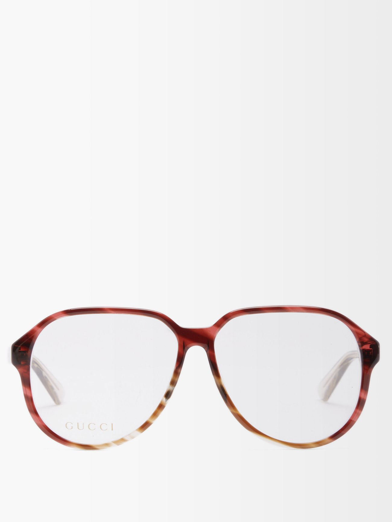 Red Teardrop Acetate Glasses Gucci Matchesfashion Us