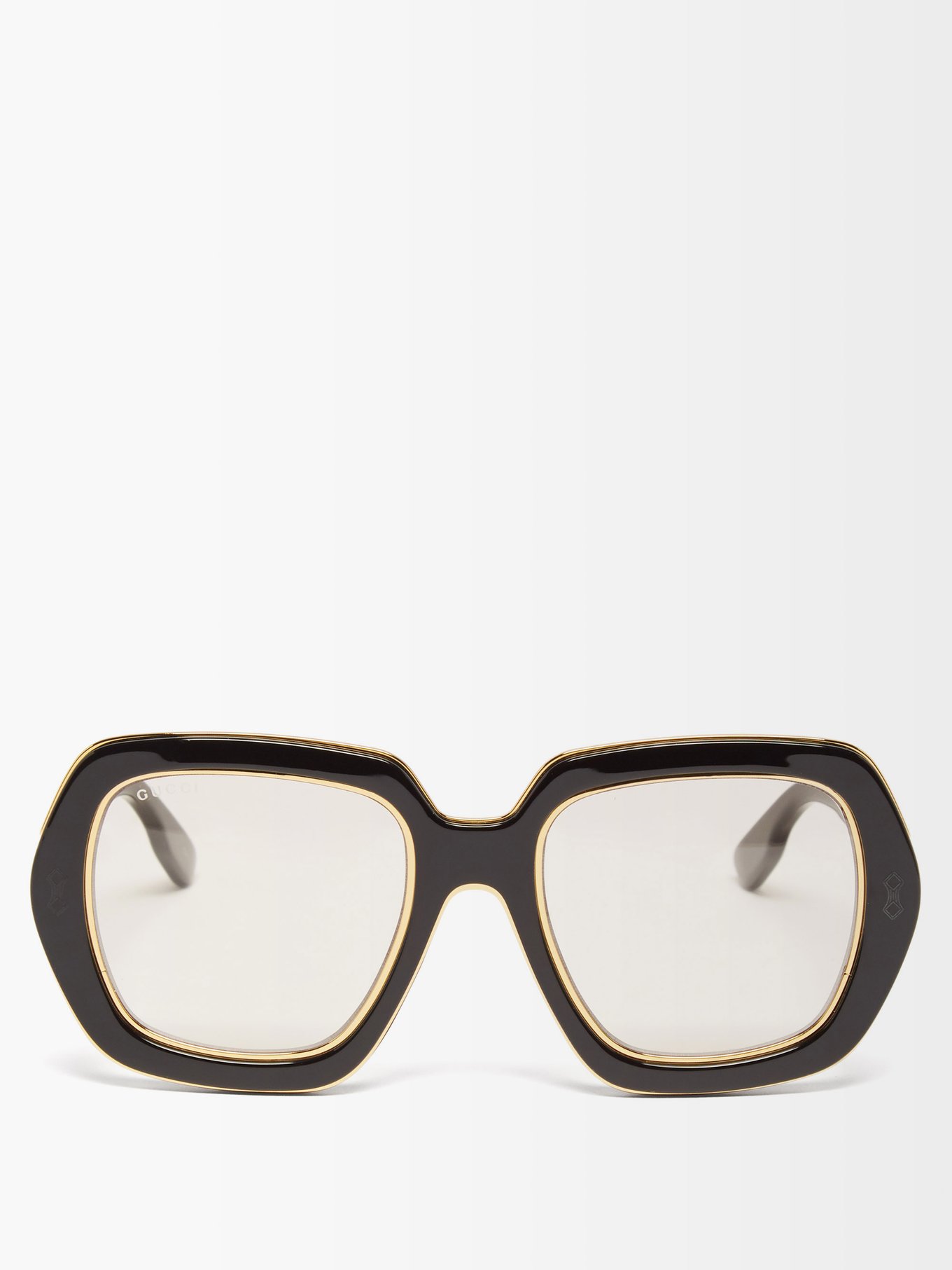 Black Square acetate glasses | Gucci | MATCHESFASHION UK