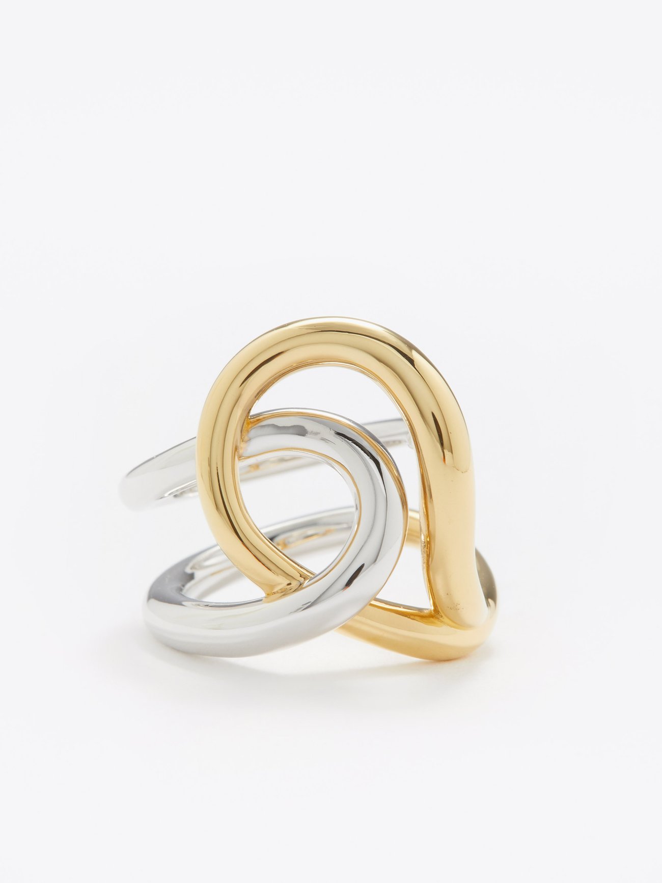 Gold Blaue 18kt gold-plated & silver ring | Charlotte Chesnais ...
