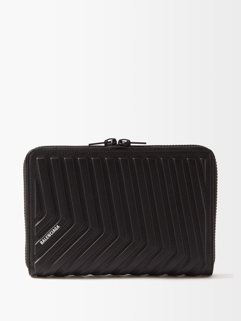 Balenciaga Car stripe-embossed leather iPad mini case