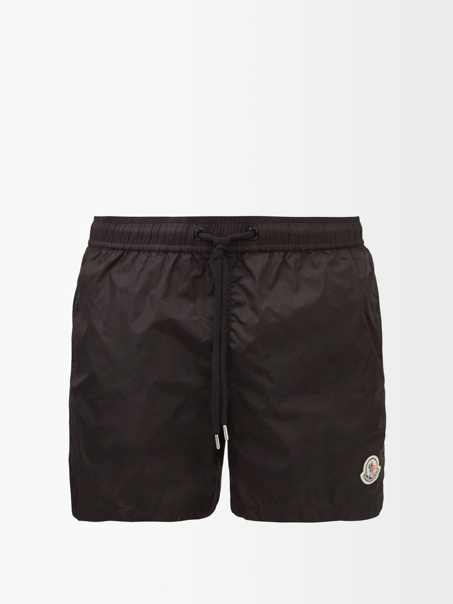 Black Logo-patch swim shorts | MATCHESFASHION US