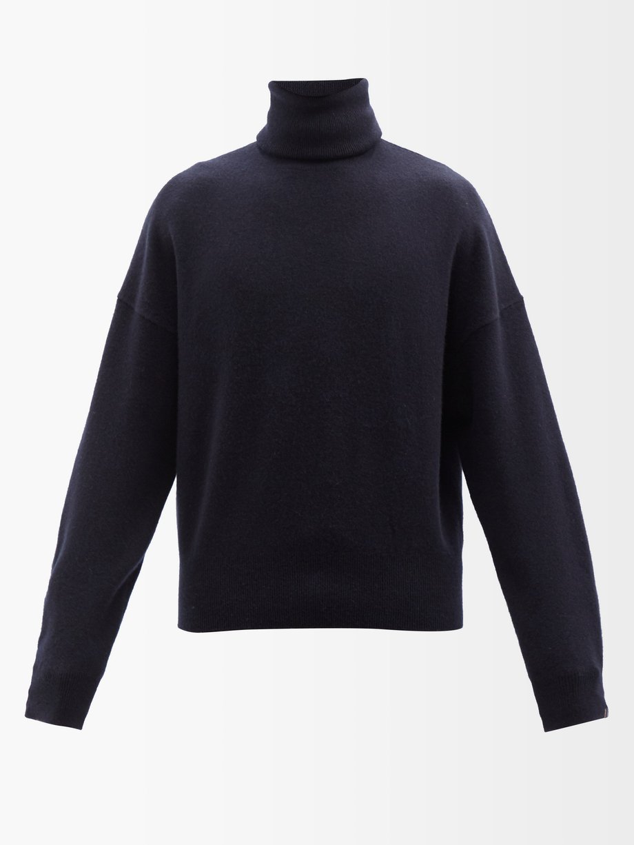 Navy No.204 Jill stretch-cashmere roll-neck sweater | Extreme Cashmere ...