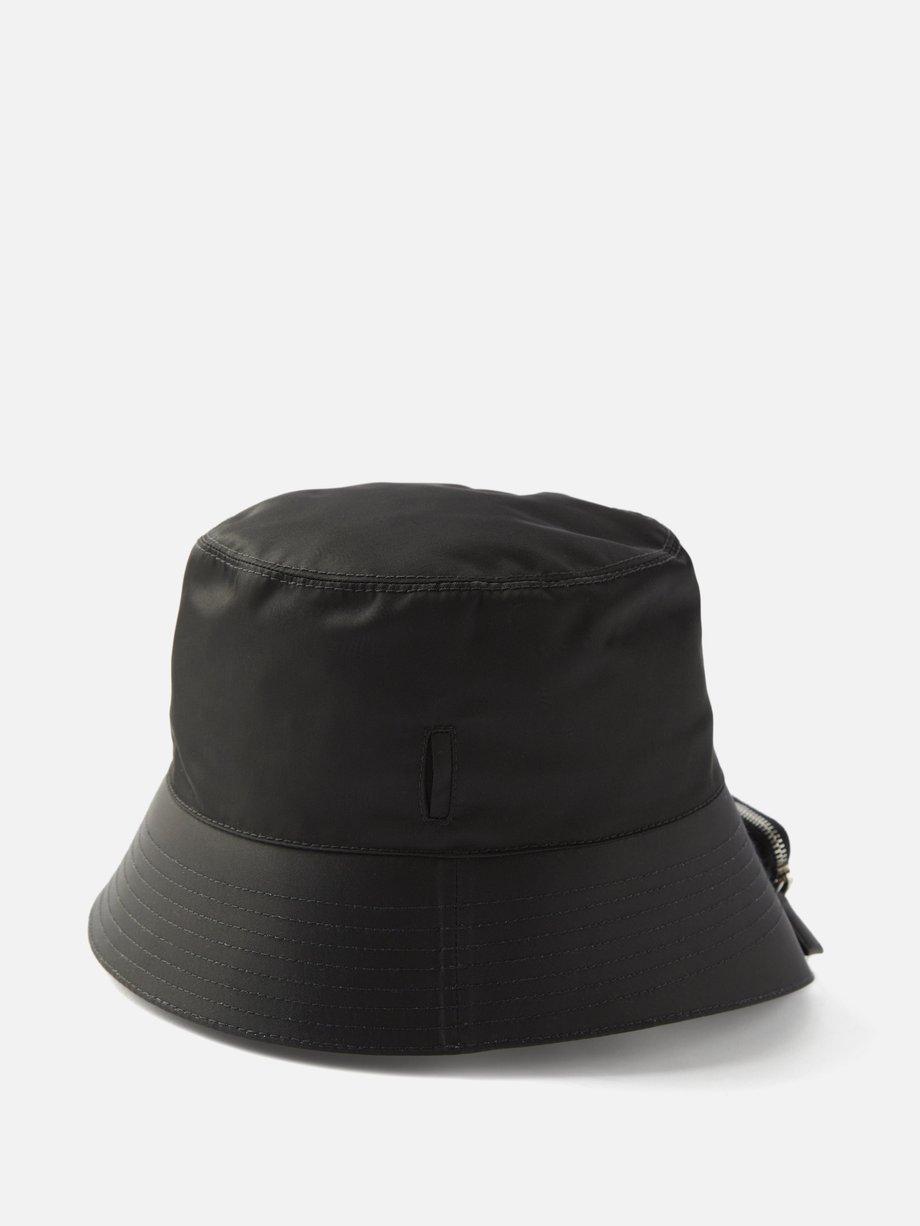 Prada Triangle-logo zip-pouch nylon bucket hat