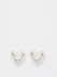 Heart sterling-silver hoop earrings