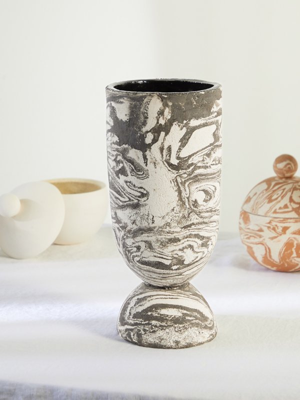 Tina Vaia Santa marbled-ceramic vase