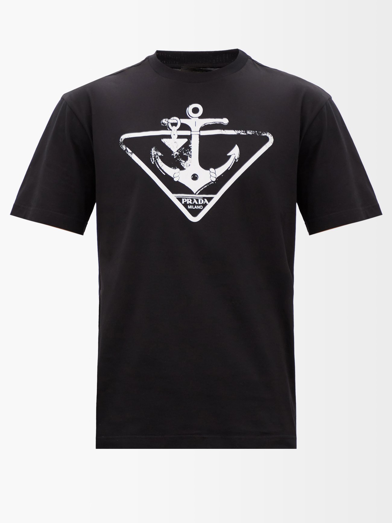 Triangle logo-print cotton-jersey T-shirt