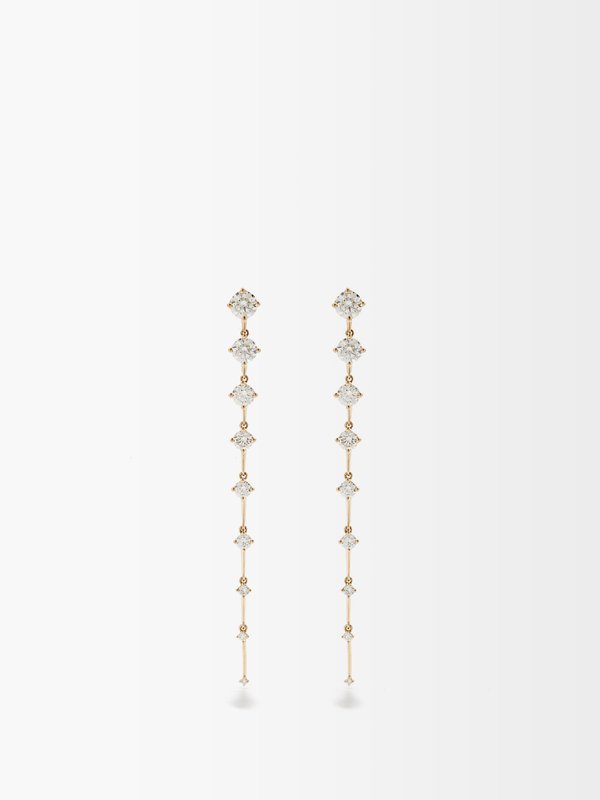Fernando Jorge Sequence diamond & 18kt gold drop earrings