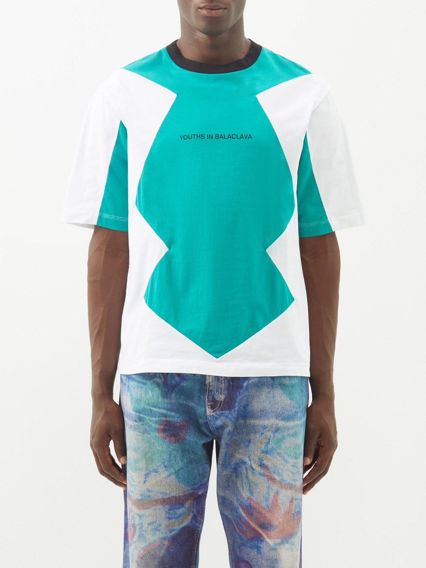 Spades reflective-print cotton-jersey T-shirt | Youths In Balaclava