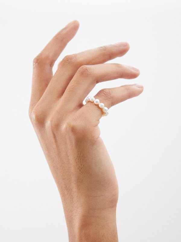 Hermina Athens Baroque pearl ring