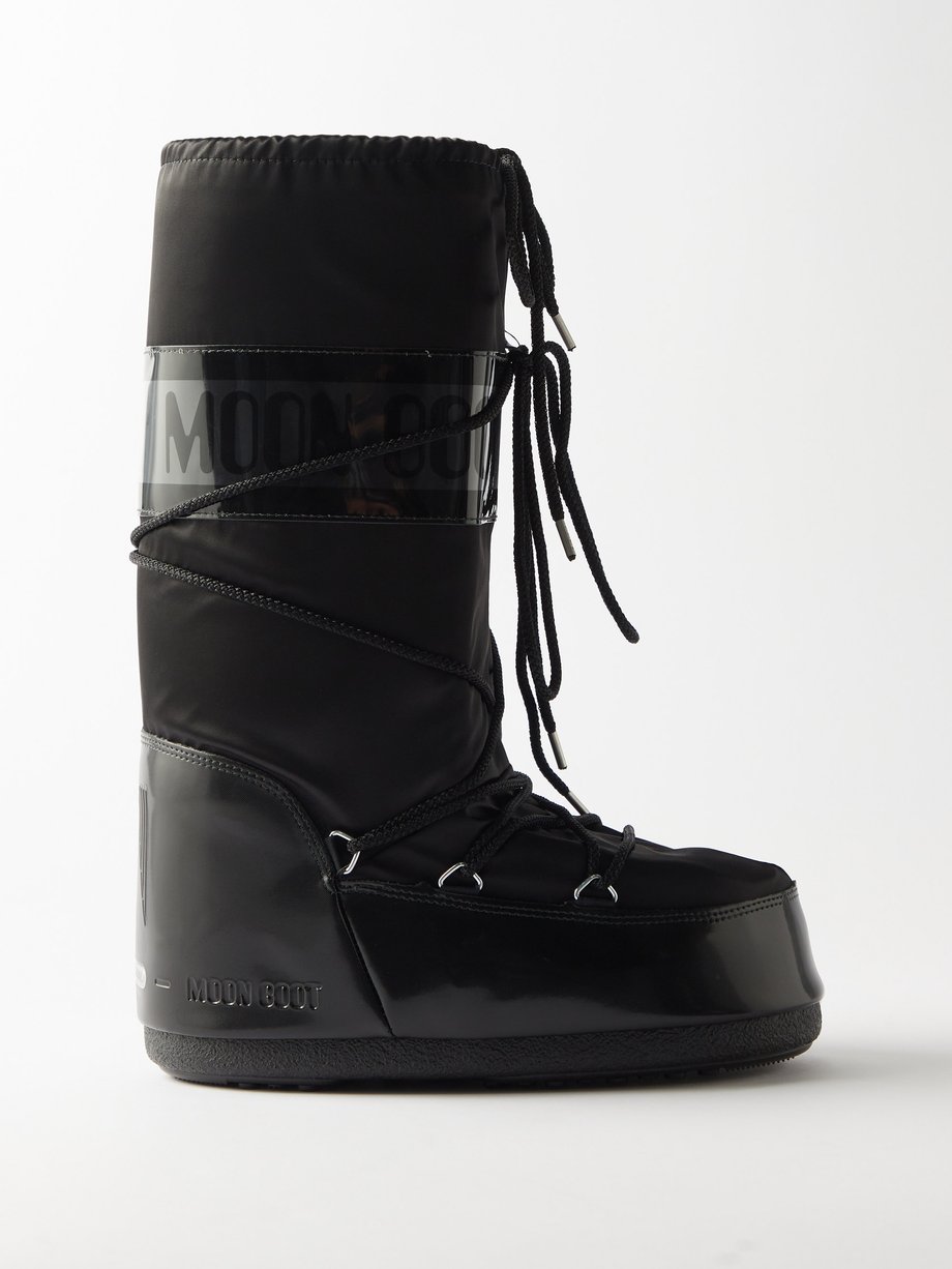 Icon shell and faux leather snow boots