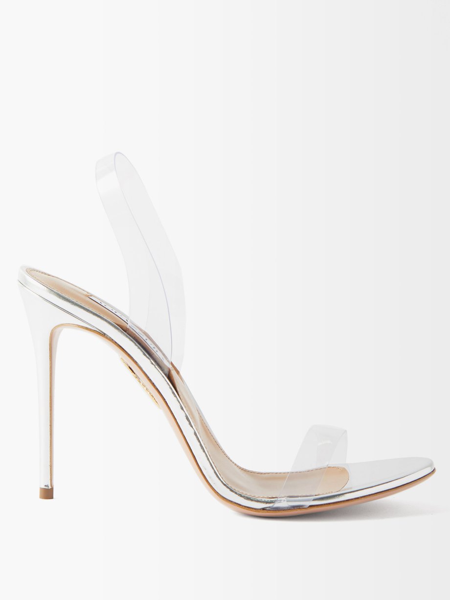 Silver So Nude metallic-leather sandals | Aquazzura | MATCHESFASHION UK