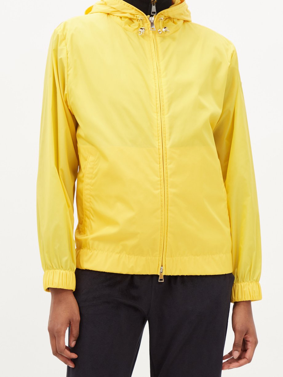 Yellow Cecile hooded shell windbreaker jacket | Moncler | MATCHES UK