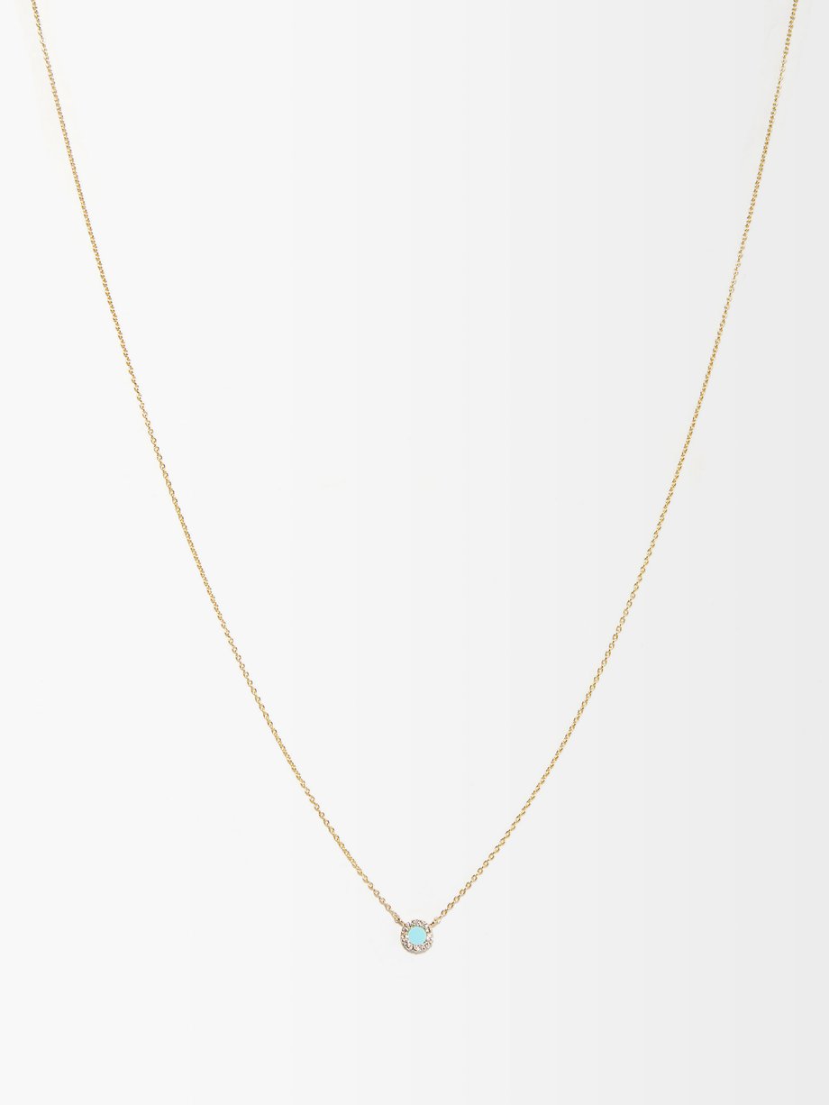 Diane Kordas Evil Eye diamond & 14kt gold necklace