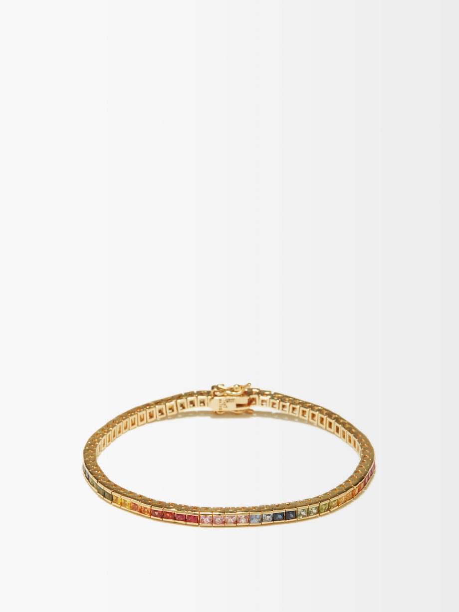 Mateo Sapphire & 14kt gold tennis bracelet