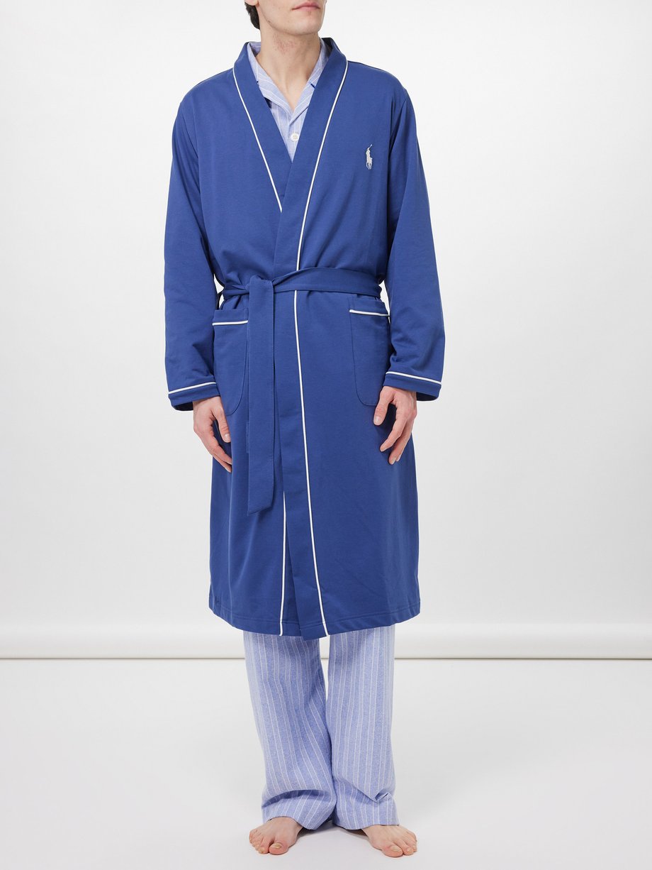 Polo Ralph Lauren Peignoir en jersey de coton mélangé à logo brodé