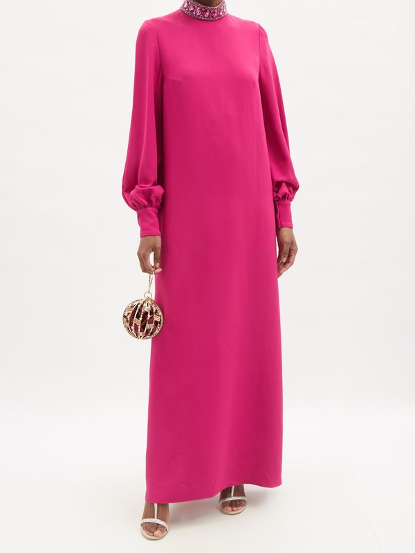 Andrew Gn Crystal-embellished crepe gown
