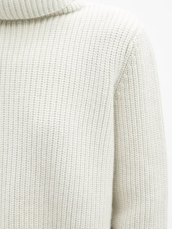 Raey Split-side wool roll-neck sweater
