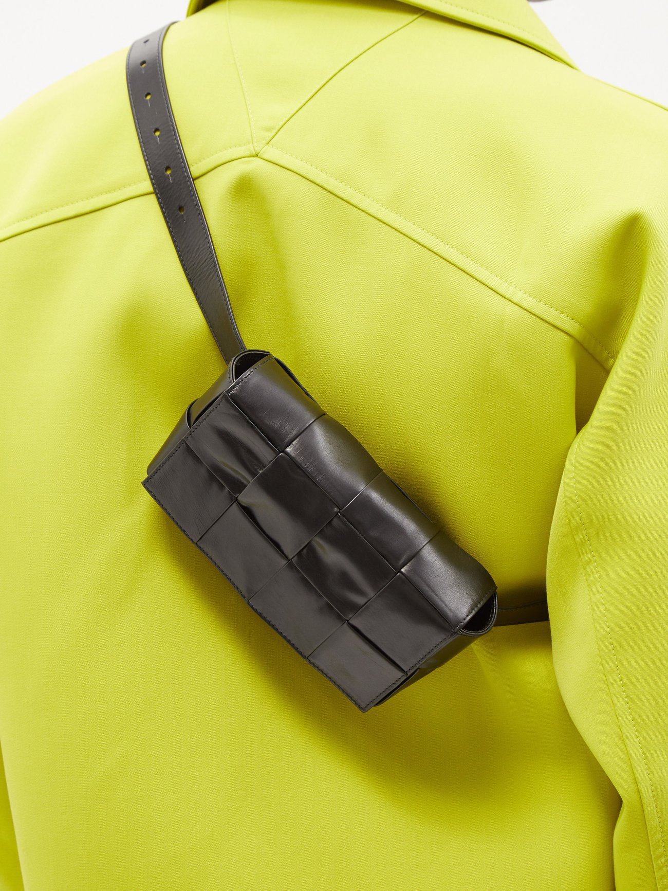 BOTTEGA VENETA Mini Intrecciato Leather Phone Pouch for Men