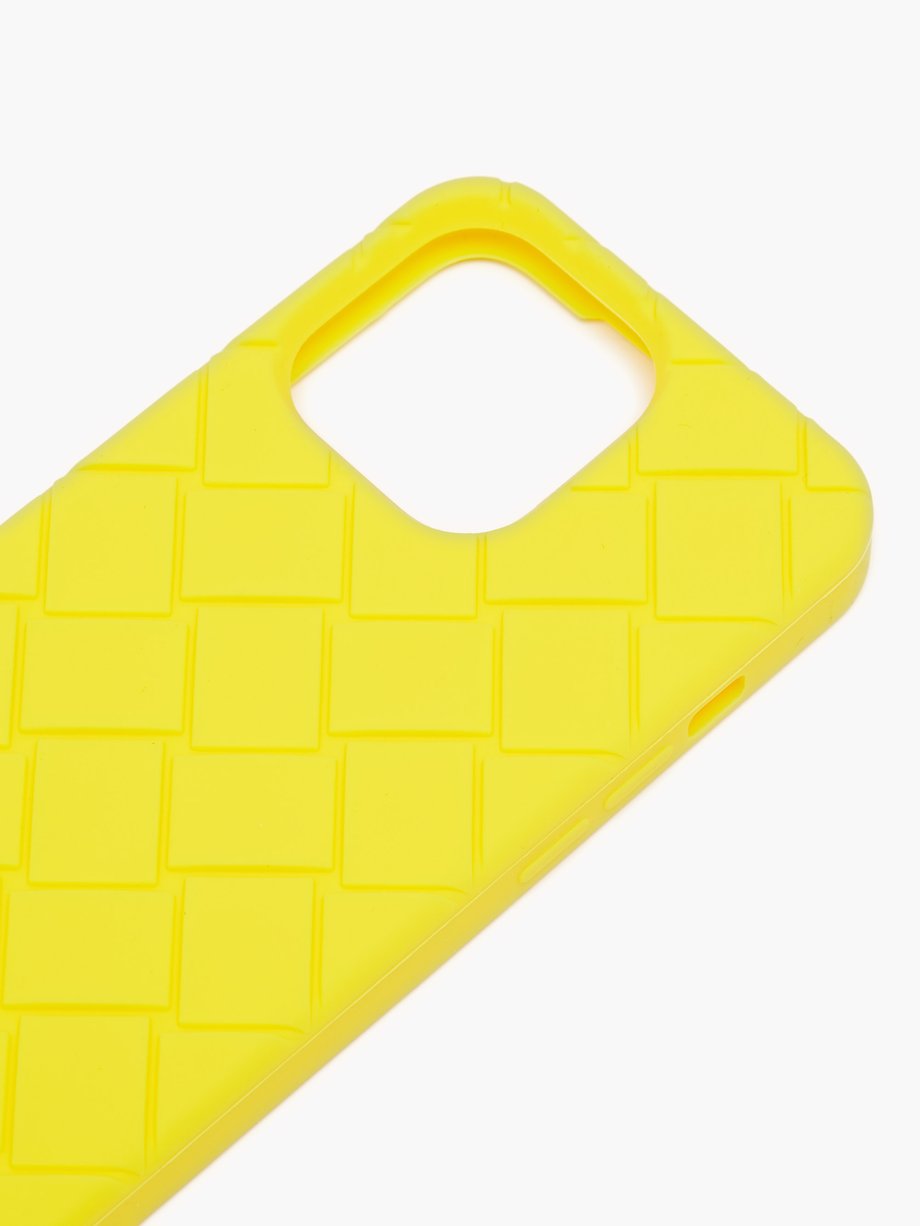 Yellow Intrecciato rubber iPhone® 13 Pro case | Bottega Veneta