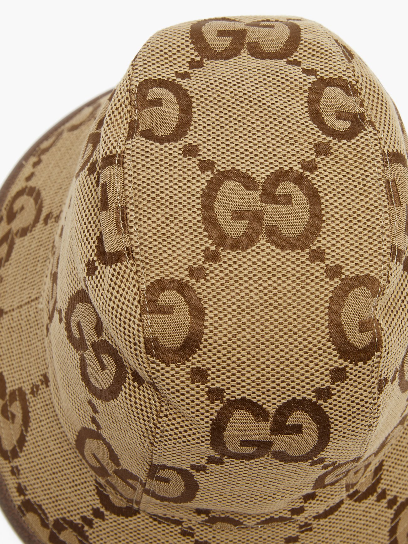 Gg Canvas Bucket Hat In Brown