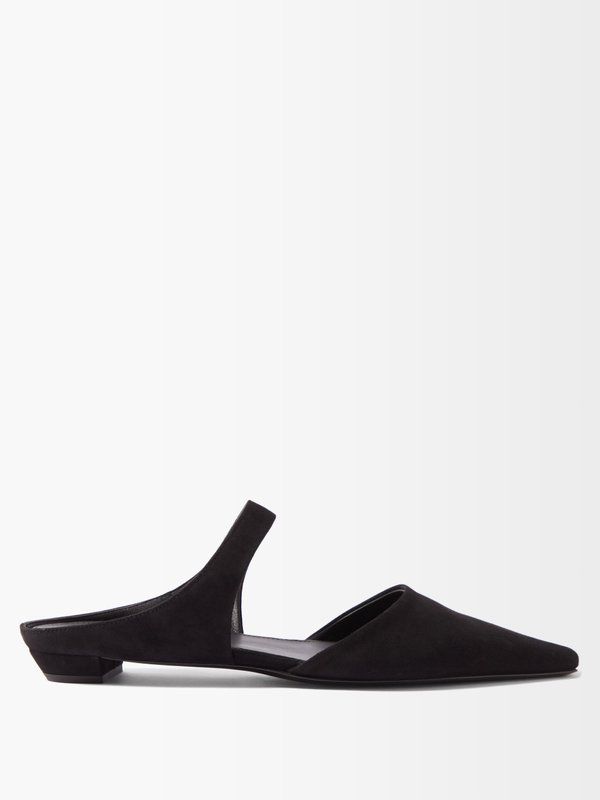 Black Point-toe suede d’Orsay mules | Toteme | MATCHES UK