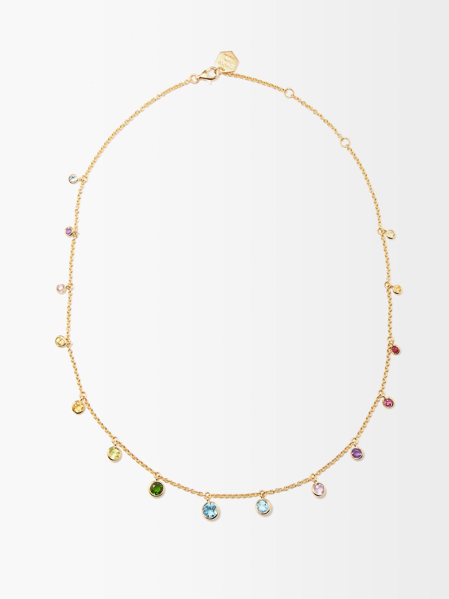 Gold Rainbow sapphire & 18kt gold necklace | Shay | MATCHESFASHION US