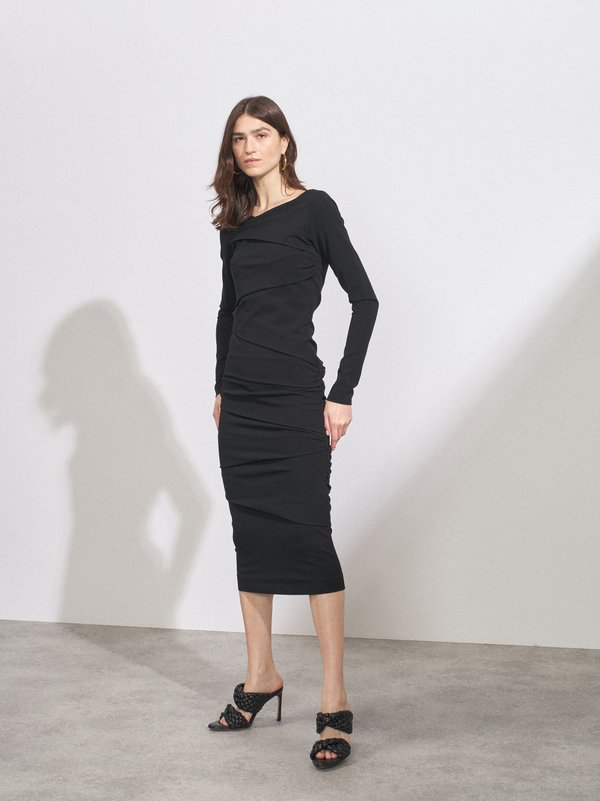 Jersey Bodycon Dress - Black - Ladies
