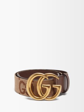 Gucci GG Supreme Belt with G Buckle - Natural - Belts