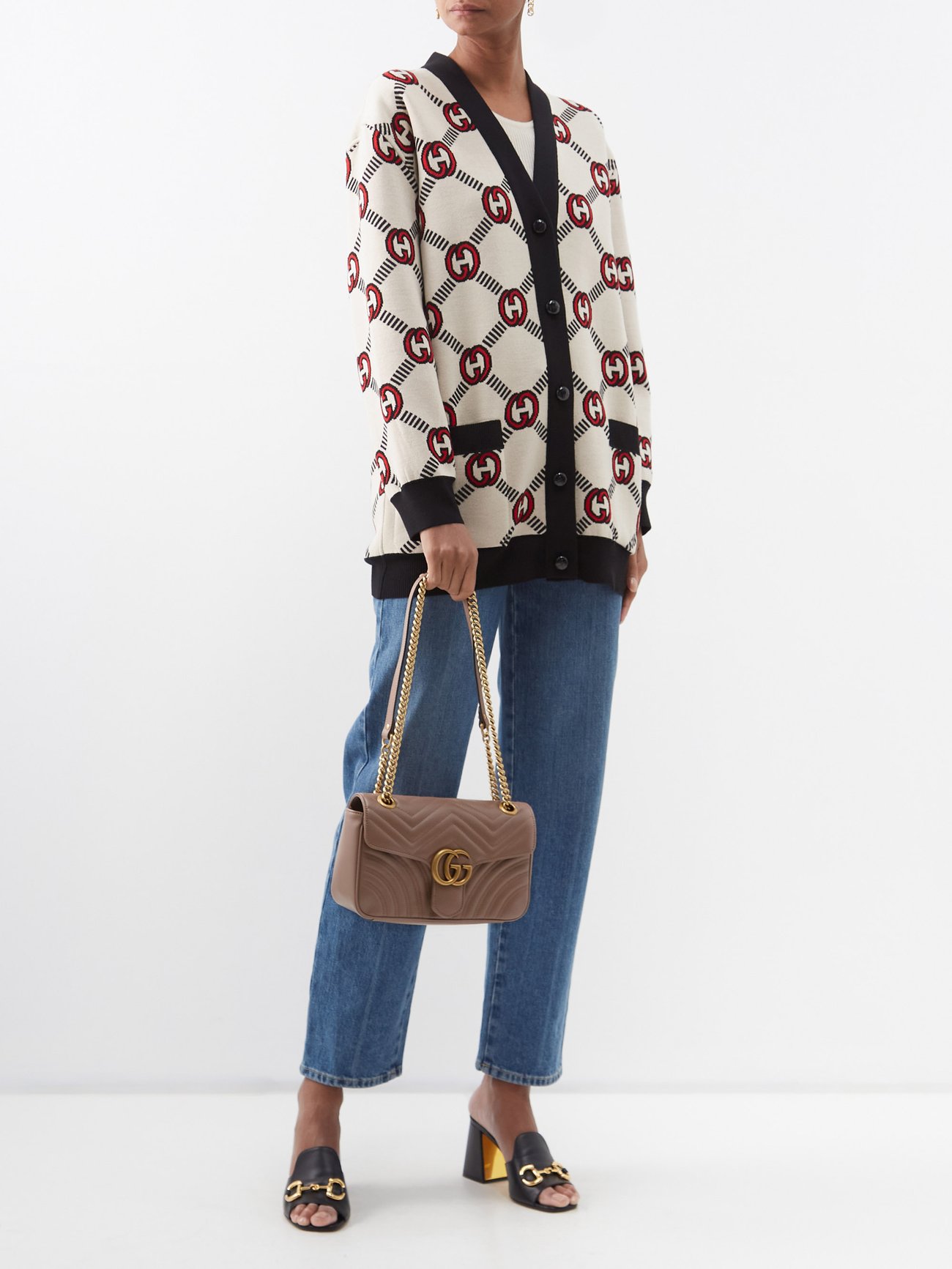 GG Marmont small matelass leather shoulder bag