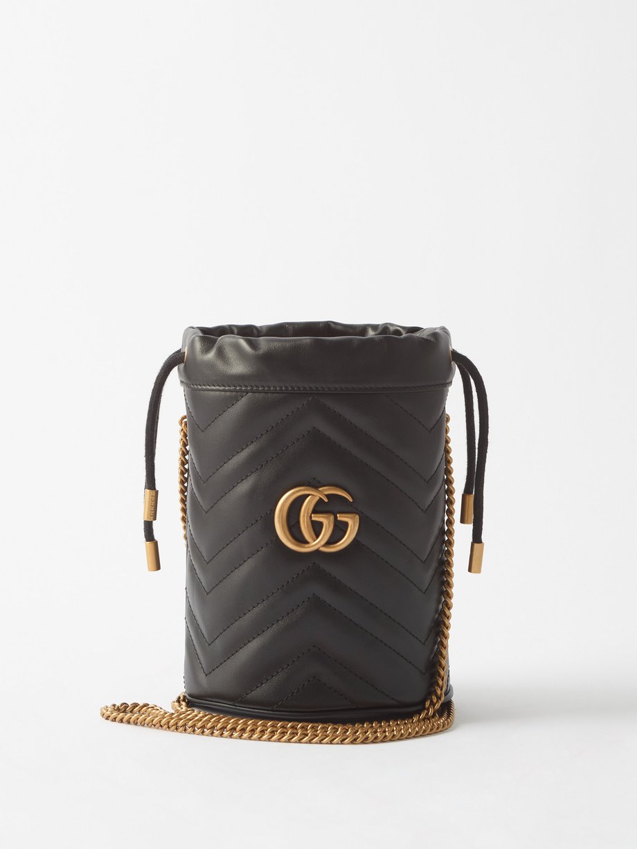 Gucci - Gg Marmont Large Quilted Leather Shoulder Bag - Black