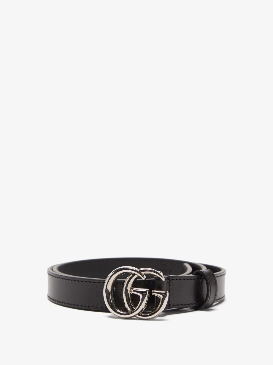 Black GG Marmont leather belt | Gucci | MATCHESFASHION UK